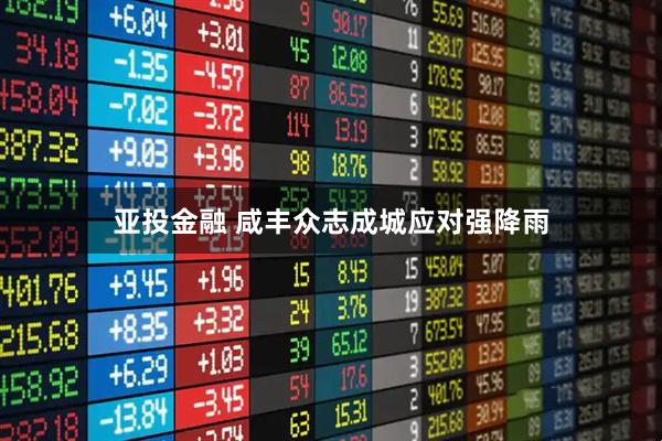 亚投金融 咸丰众志成城应对强降雨