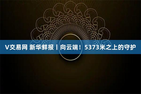 V交易网 新华鲜报丨向云端！5373米之上的守护