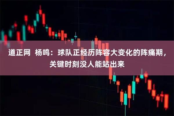 道正网  杨鸣：球队正经历阵容大变化的阵痛期，关键时刻没人能站出来